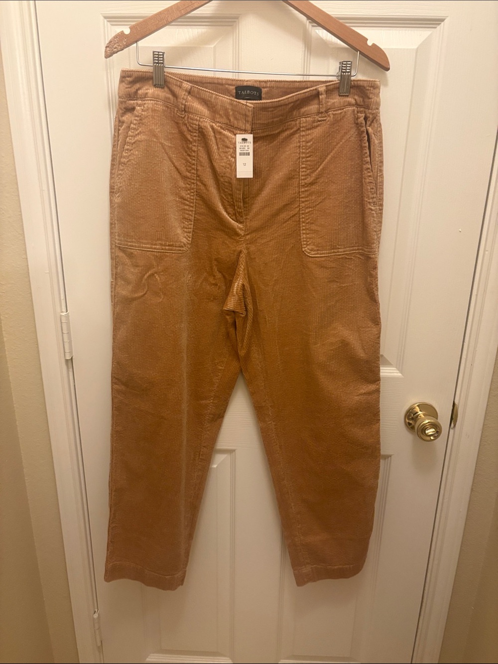Talbots Women's Corduroy Trousers in Camel Brown A128